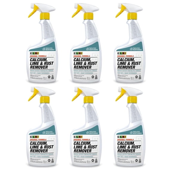 WRFP PRO Industrial Calcium, Lime & Rust Remover - Quickly Removes Calcium, Lime, Hard Water Deposits and Surface Rust Stains, 32 Ounce Spray (Pack of 6)