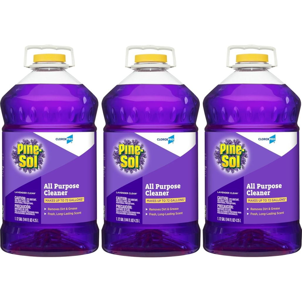 WRFPPro Pine-Sol All Purpose Cleaner, Lavender Clean, 144 Fl Oz, Pack of 3 (Package May Vary)