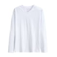 thumbnail image 1 of WRFWUL Mens Long Sleeve V Neck Cotton T Shirts Solid Color Slim Fit Basic Athletic Undershirt Tops, 1 of 7