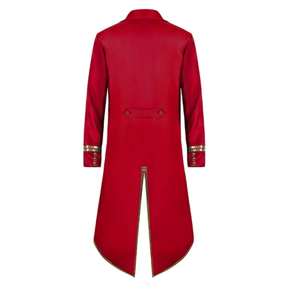 WRFWUL Mens Steampunk Victorian Tailcoat Jacket Vampire Halloween Costume Vintage Gothic Frock Coat
