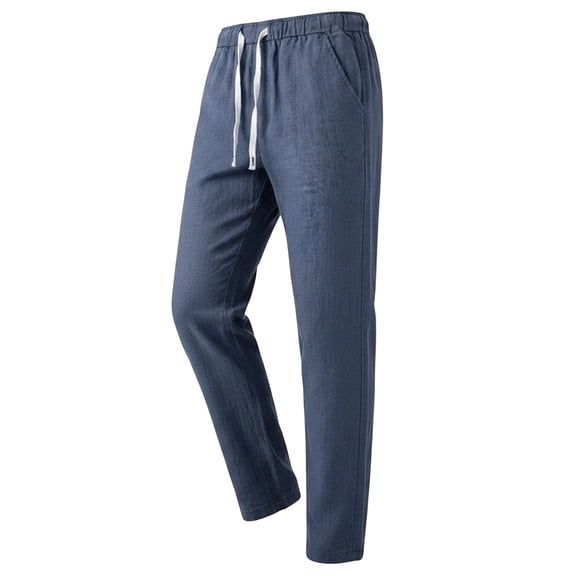 WRFWUL Mens Straight Leg Athletic Joggers Elastic Waist Drawstring Loose Fit Breathable Lounge Trousers with Pockets