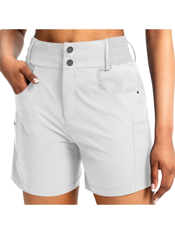 Women's Hiking Golf Shorts with Pockets High Waist Stretch Cargo Shorts Summer Casual Outdoor Activities Clothes