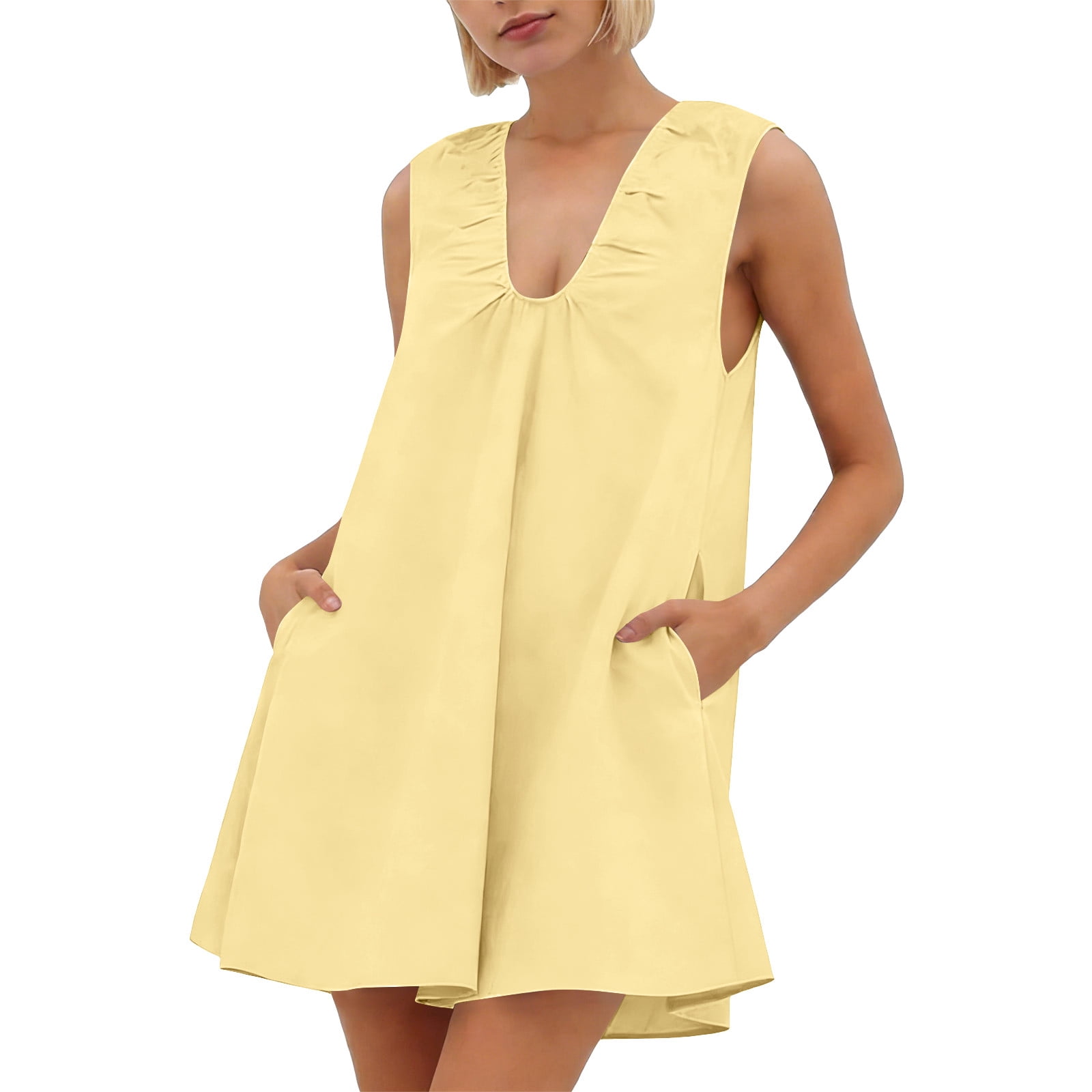 short sleeveless babydoll dress Red Puff Sleeve Mini White mini dress Lined Ruffle sleeves Tie feature in back Zipper in back Youll look like an angel in our ethereal Marlina mini dress Short Sleeve Black Babydoll Dress