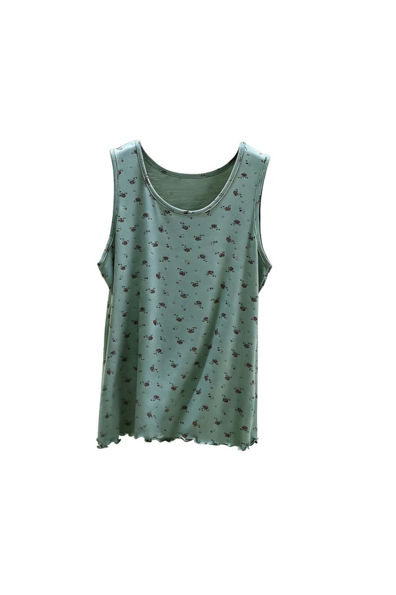 Womens Modal Tank Tops Soft Stretchy Loose Fit Summer Round Neck Sleeveless Tees Comfy Camisole