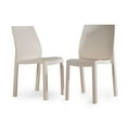 thumbnail image 1 of WRGHOME Palma Modern Outdoor/Indoor Plastic Resin Stacking Patio Dining Chairs  (Set of 2) - IVORY, 1 of 6