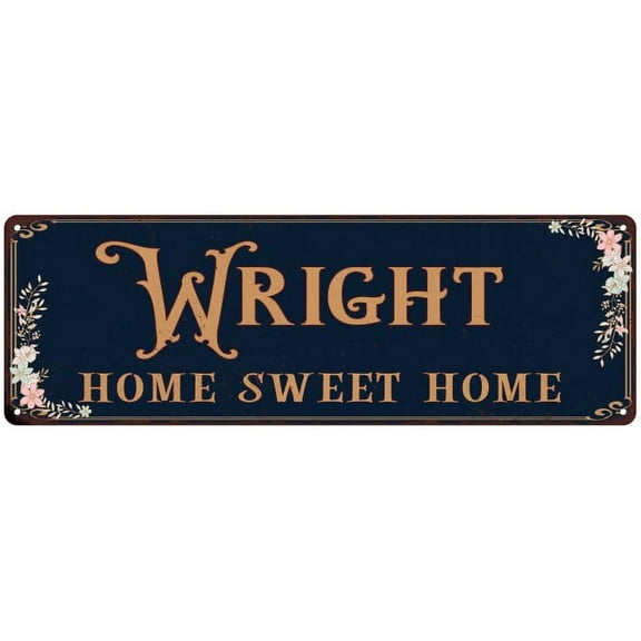 WRIGHT Home Sweet Home Victorian Look Gift 6x18 Metal Sign 206180046371