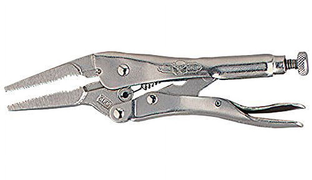 wright tool 9v4ln 4" long nose locking pliers- mini w/side cutter