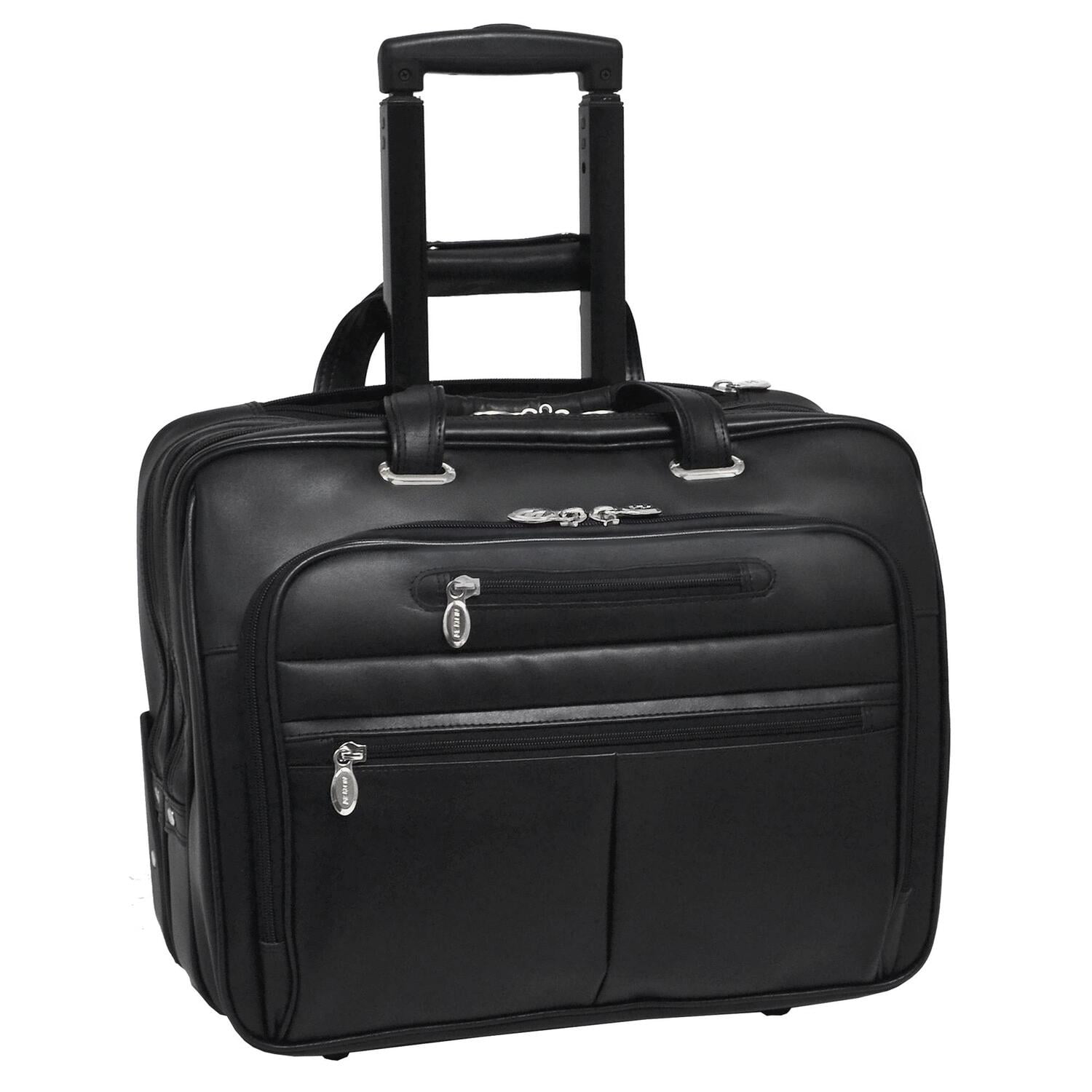 WRIGHTWOOD | 17” Leather Wheeled Laptop Briefcase