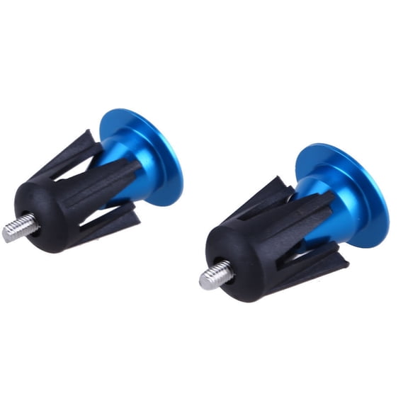 WRISTBIQUE Handlebar End Caps for Mountain Biking Blue 1 Pair