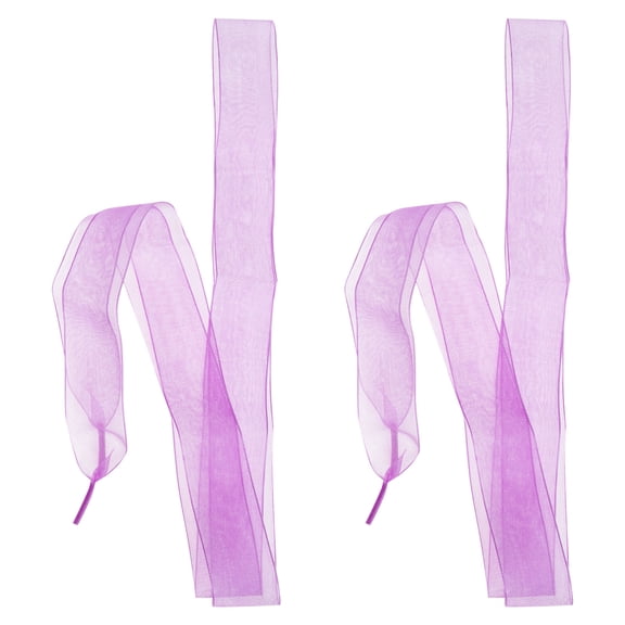 WRISTBIQUE 1 Pair Fashion Ribbon Shoe Laces Lavender Lace for Young Adults