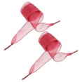 thumbnail image 1 of WRISTBIQUE 1 Pair Shoelaces Chiffon Wide Laces Dark Red for Women, 1 of 8