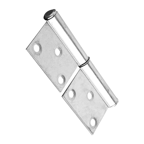 WRISTBIQUE 1 Pair of Flag-shaped Hinge Iron Silver Heavy Duty Design for Cabinets