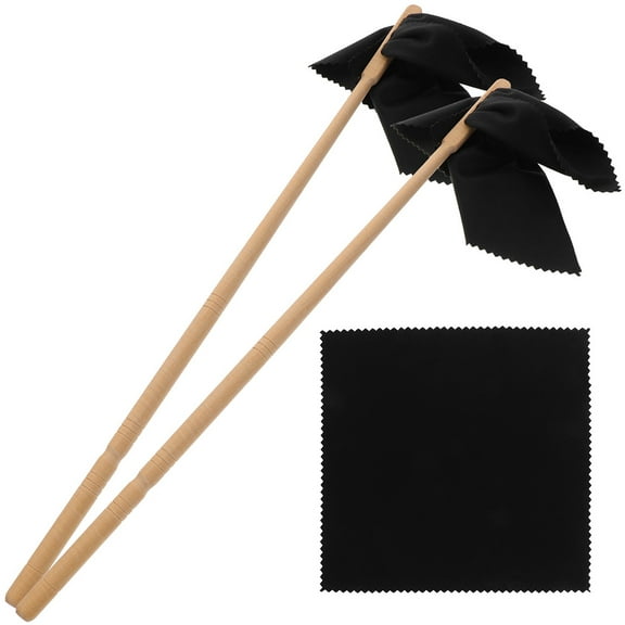 WRISTBIQUE 1 Set Cleaning Kit for Flute Including Black Cloth and Rod with Tone Maintenance for Musicians