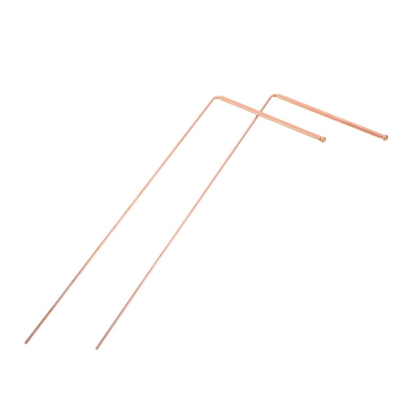 WRISTBIQUE 1Set Copper Divining Rods Portable Spirit Sticks for Treasure Hunting and Water Detection