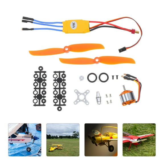 WRISTBIQUE 1Set High Performance Rc Brushless Motor Kit with Propeller Speed Controller for Airplanes and Helicopters