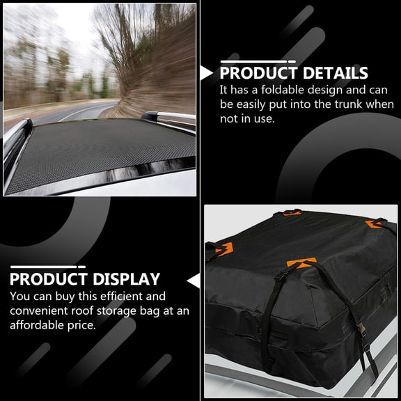 WRISTBIQUE Large Rectangular Car Roof Cargo Bag Set, Storage for Road Trips, Travel, and Outdoor Adventures