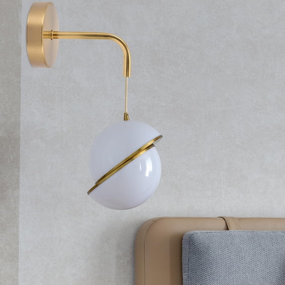 WRISTBIQUE Lamp Support Wall Light Pole Golden Metal 1 Set