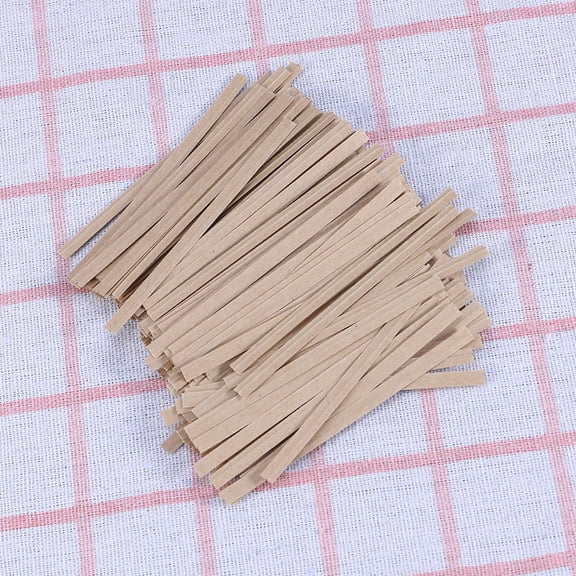 WRISTBIQUE 1000pcs Bag Ties Twists Khaki Iron Bag Ties for Party Bags Tying during Birthday Party