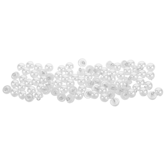 WRISTBIQUE 100Pcs Elegant White Round Dome Buttons Plastic Sewing Buttons for Coat Jacket Shirt Decoration
