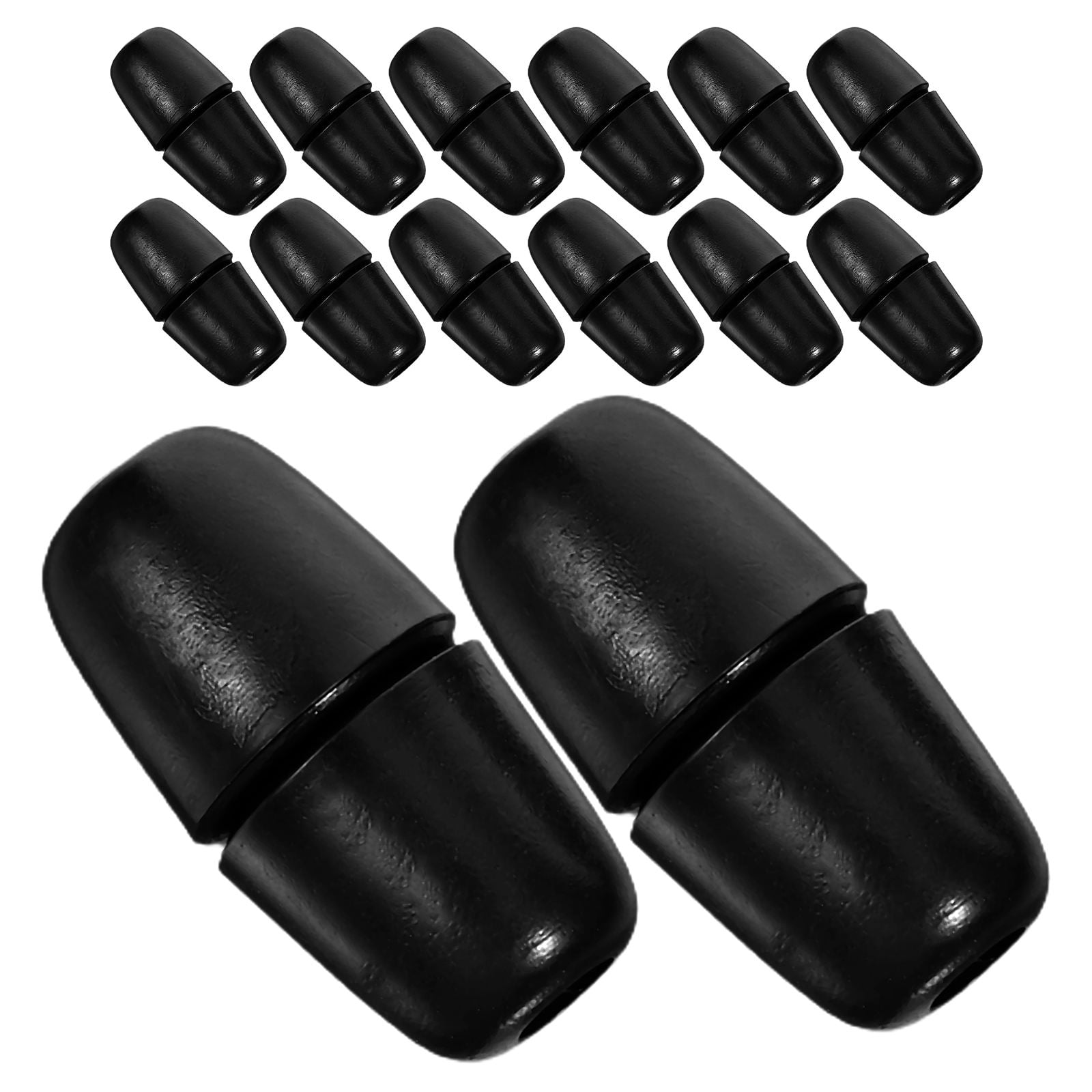 Needs Caps WRISTBIQUE 100Pcs Cord End Caps for Decorative Needs in Black White ...