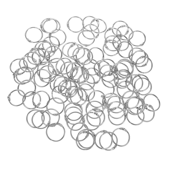 WRISTBIQUE 100Pcs Small Metal Rings for Crafts Photo Album Indexing and Planner Binding