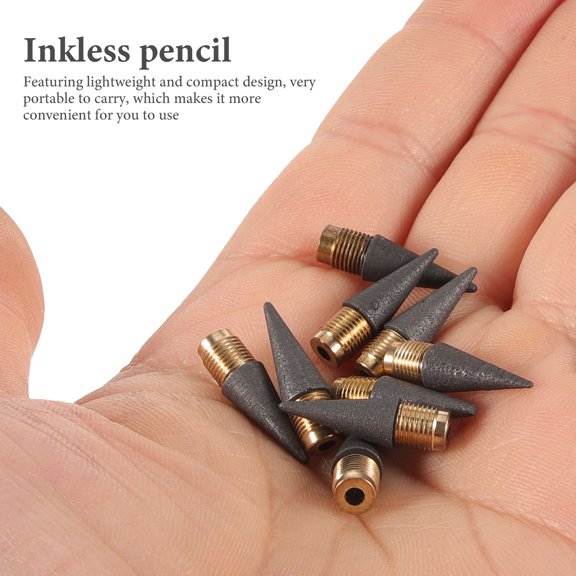 WRISTBIQUE 10Pcs Everlasting Pencil Replacement Tips Inkless Lightweight Refills for Home Office Use