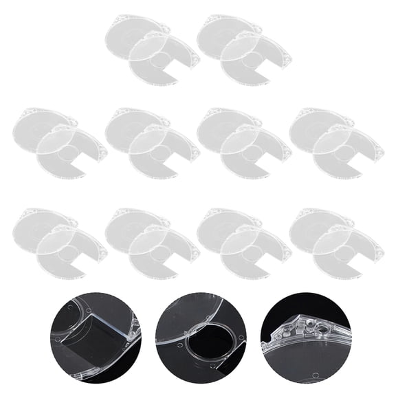 WRISTBIQUE Game Protective Shell Premium Acrylic Easy Access for Game Discs 10Pcs