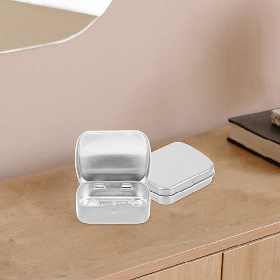 WRISTBIQUE 10Pcs Portable Iron Rectangular Tin Box with Lid Durable Storage Holder