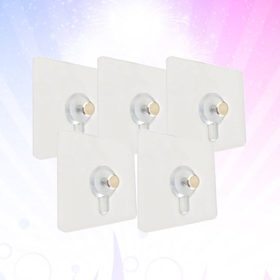WRISTBIQUE 10Pcs Invisible Hooks Picture Hanging Kit Easy to Use Transparent Hooks for Home Walls