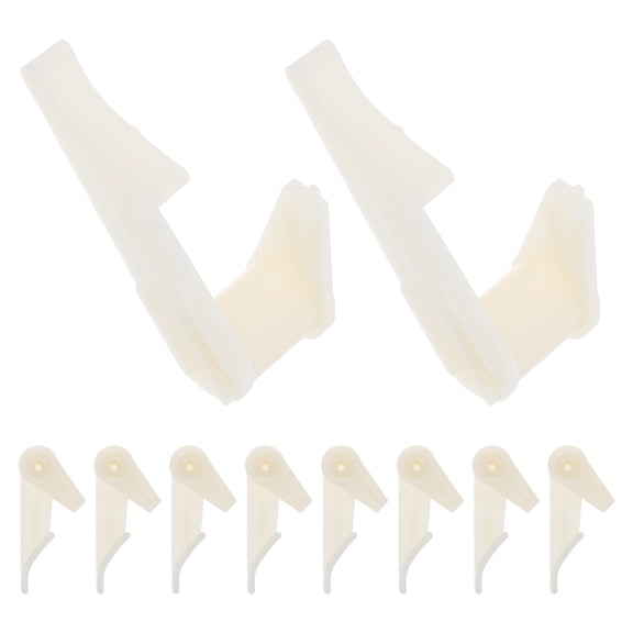 WRISTBIQUE 10 Pcs White Plastic Ceiling Light Clips, Lamp Shade Retainer Clips for Home Fixture Cover Secure Mounting Kit