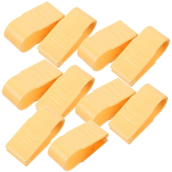 WRISTBIQUE 10Pcs Quilt Cover Fixed Clips Yellow Plastic Anti Slip Bed Linen Fixation for Tidy Beds