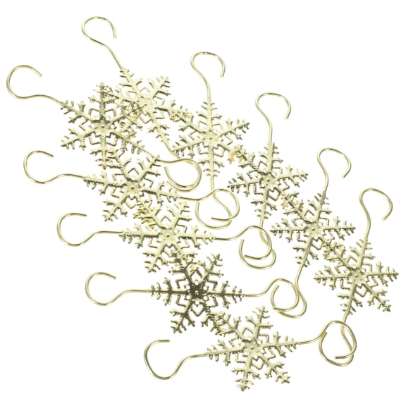 WRISTBIQUE 10Pcs Snowflake Hooks for Mantle Decoration Accessories Christmas Party