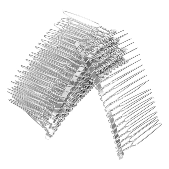 WRISTBIQUE 10 Pieces Wedding Veil Hair Combs Metal Design for Women Bridal Accessories
