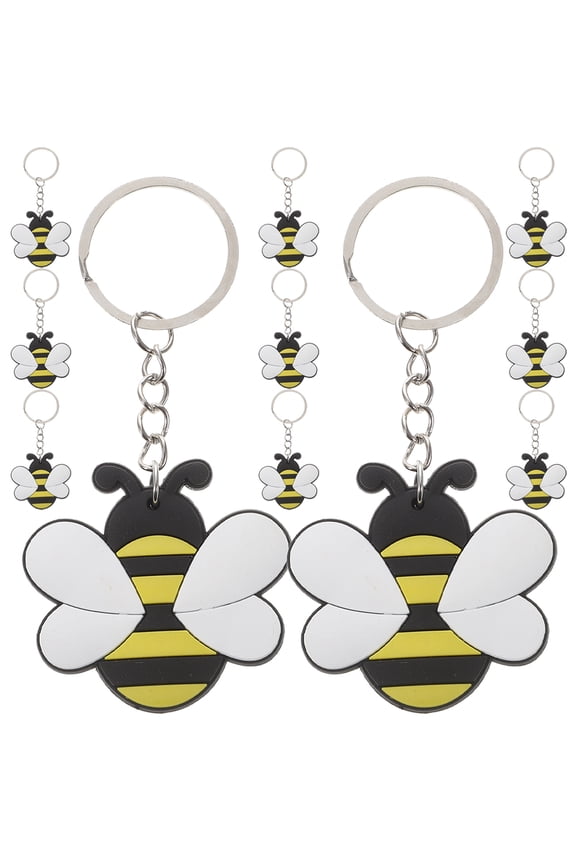 12-Pack Cute Keychain Set, Cartoon Bag Pendant Charms, Hanging Keyrings 1.9 x 0.7 Inches