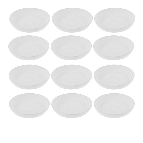 WRISTBIQUE 12Pcs Natural Atmosphere Round White Flowerpot Saucers for Balcony and Indoor Gardening