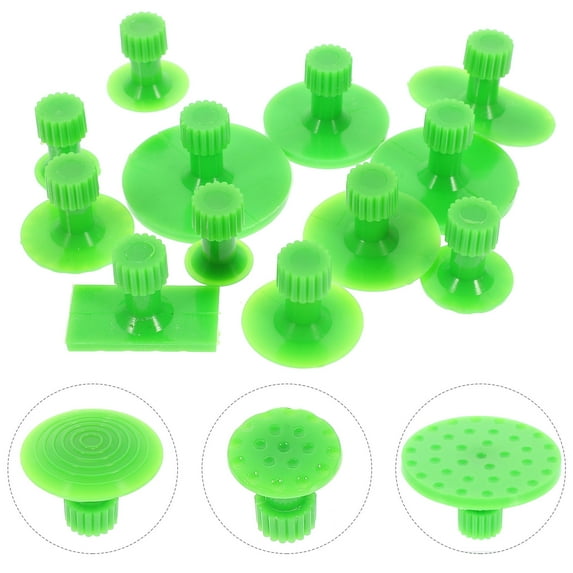 WRISTBIQUE 12Pcs Paintless Dent Repair Kit Car Dent Puller Tabs Square Abs 4x1.6in
