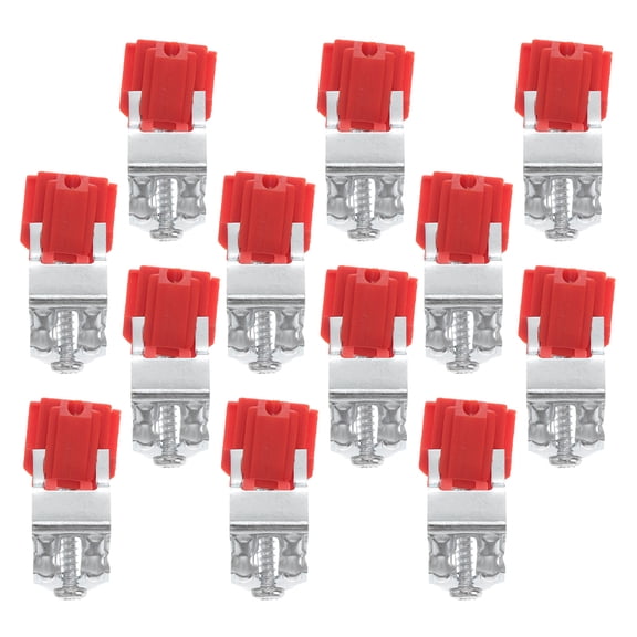 WRISTBIQUE 12Pcs Adjustable Sink Clamps Undermount Sink Clips Red Plastic No-Drill Installation for Kitchen Installation