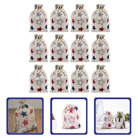 WRISTBIQUE Wrapping Bags for Presents Star Shape Assorted Color 12Pcs