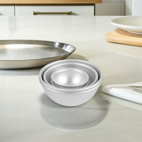 WRISTBIQUE 12-Piece Aluminum Alloy Half Round Nonstick Baking Pan Set for Cakes and Kitchen Use