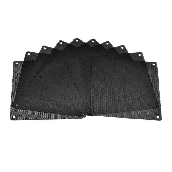 WRISTBIQUE 15Pcs Black PVC Dust Cover for Computer 120x120mm