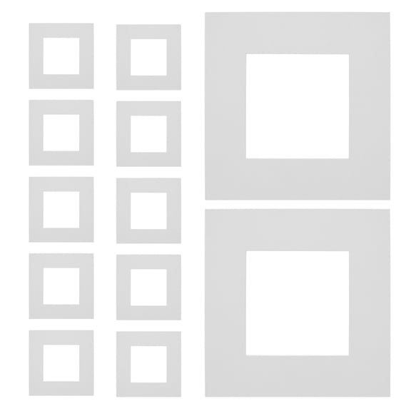 WRISTBIQUE 15pcs White Picture Frame Mat Board Paper Insert for Photos Prints