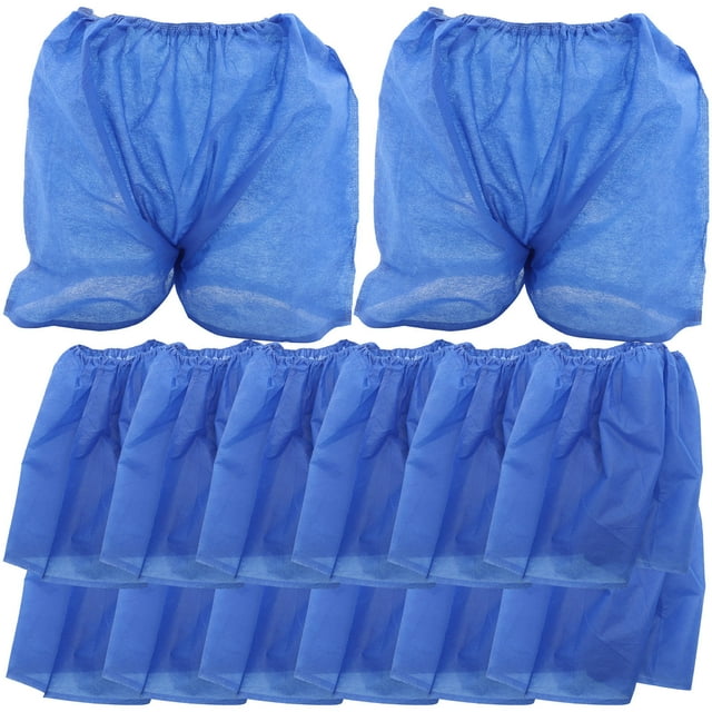 WRISTBIQUE 15Pcs Mens Underwears Non Woven Disposable Briefs for Saunas and Spas Blue Practical