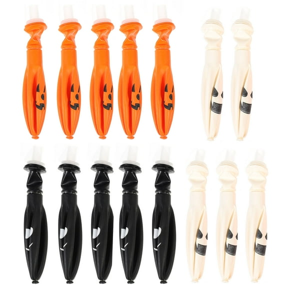 WRISTBIQUE Party Balloons Pumpkin Balloons Black Latex 15Pcs 7.5X7.5X6.7In