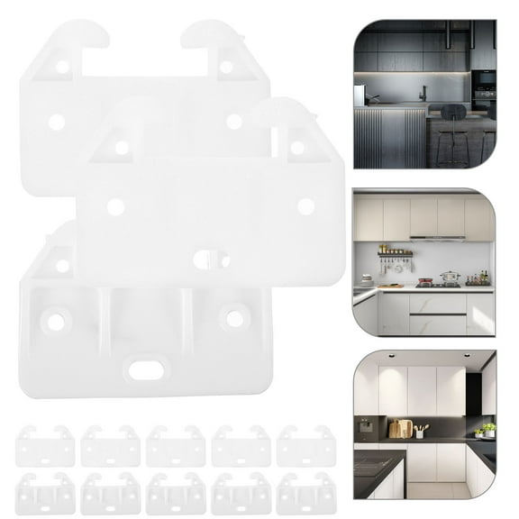 WRISTBIQUE 15Pcs Plastic Drawer Stoppers for Dressers and Cabinets White Non Slipping Replacement Slides