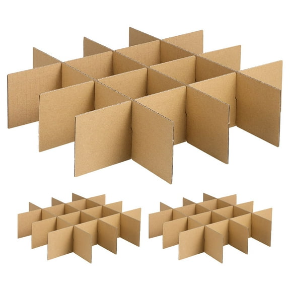 WRISTBIQUE 18Pcs Khaki Box Packaging Partition Dividers and Easy to Use for Dish and Glass Protection