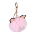 thumbnail image 1 of WRISTBIQUE 1PC Fuzzy Toy Pendant Hair Bulb Shape Pink Alloy Keychain for Family, 1 of 8