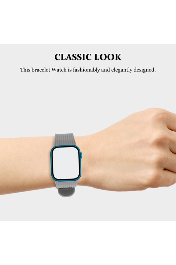 Soft Grey Silicone Watch Band for Pro, Adjustable Replacement Strap, and Comfortable Wristband