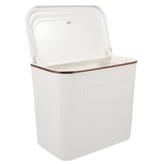 WRISTBIQUE 1Pack Cabinet Garbage Can with Lid for Kitchen Wall Mounting Plastic Sleek Design