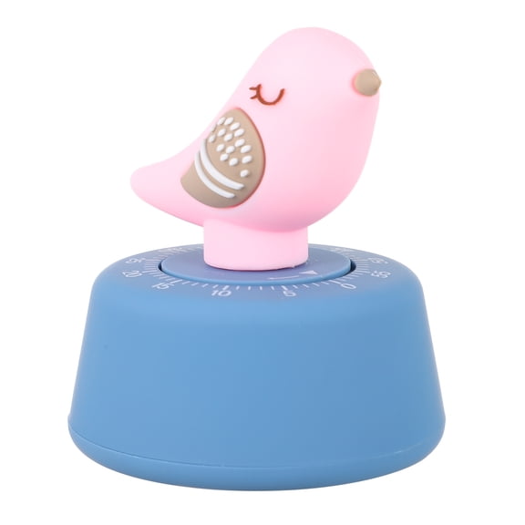 WRISTBIQUE 1Pack Count Up Timer Cartoon Bird Shape Kitchen Timer With Manual Wind Up For Family Use