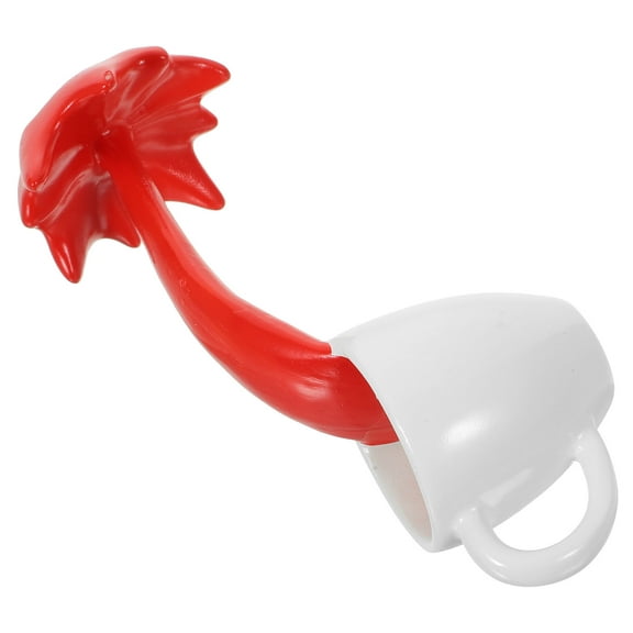 WRISTBIQUE Floating Spilling Coffee Cup Decoration Red Resin Craft for Home and Office